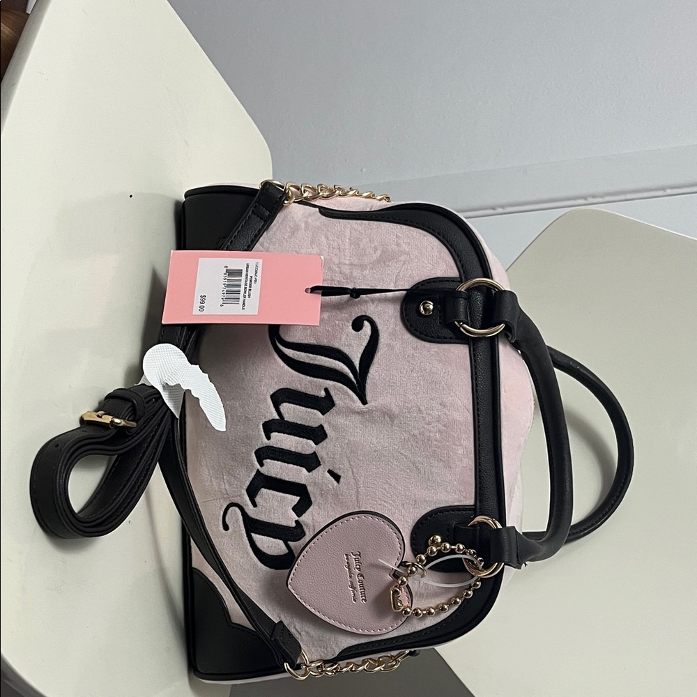 Juicy Couture Black and Pink Satchel